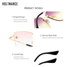 Load image into Gallery viewer, Oversize Square Sunglasses Women Driving Shades Men  Sun Glasses Brand Designer Web Celebrity Female Eyewear Bee Sunglass