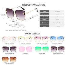Carica l&#39;immagine nel visualizzatore di Gallery, Oversize Square Sunglasses Women Driving Shades Men  Sun Glasses Brand Designer Web Celebrity Female Eyewear Bee Sunglass
