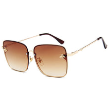 Carica l&#39;immagine nel visualizzatore di Gallery, Oversize Square Sunglasses Women Driving Shades Men  Sun Glasses Brand Designer Web Celebrity Female Eyewear Bee Sunglass