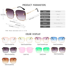 Load image into Gallery viewer, Oversize Square Sunglasses Women Driving Shades Men  Sun Glasses Brand Designer Web Celebrity Female Eyewear Bee Sunglass