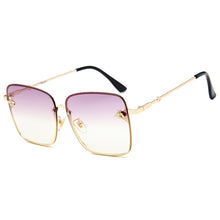 Load image into Gallery viewer, Oversize Square Sunglasses Women Driving Shades Men  Sun Glasses Brand Designer Web Celebrity Female Eyewear Bee Sunglass