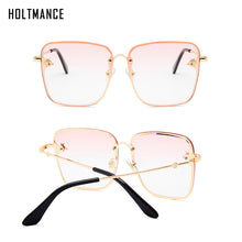 Load image into Gallery viewer, Oversize Square Sunglasses Women Driving Shades Men  Sun Glasses Brand Designer Web Celebrity Female Eyewear Bee Sunglass