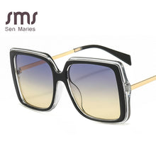 Load image into Gallery viewer, Oversize Square Sunglasses Women Retro Gradient Sun Glasses 2023 Men Blue Big Frame Glasses Vintage Eyewear UV400