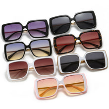 Load image into Gallery viewer, Oversize Square Sunglasses Women Retro Gradient Sun Glasses 2023 Men Blue Big Frame Glasses Vintage Eyewear UV400