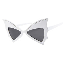 Load image into Gallery viewer, Oversize Sunglasses Women Bat  Shades Sun glasses Rivet Big Frame Sunglass Personality Dance Party Glasses