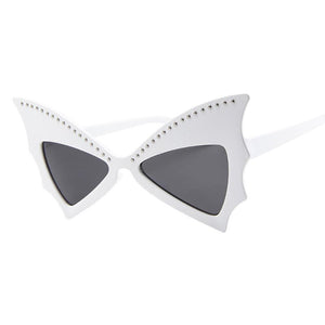 Oversize Sunglasses Women Bat  Shades Sun glasses Rivet Big Frame Sunglass Personality Dance Party Glasses