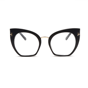 Oversize Sunglasses Women Cat Eye Glasses Frame  Brand Designer Eyewear Leopard Prescription Optical Frames