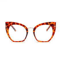 Load image into Gallery viewer, Oversize Sunglasses Women Cat Eye Glasses Frame  Brand Designer Eyewear Leopard Prescription Optical Frames