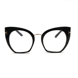 Oversize Sunglasses Women Cat Eye Glasses Frame  Brand Designer Eyewear Leopard Prescription Optical Frames