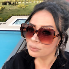 Load image into Gallery viewer, Oversize Women Sunglasses Big Frame Gradient Lens Brand Designer Female Sun Glasses Retro lentes de sol mujer UV400