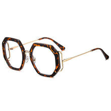 Load image into Gallery viewer, Oversize polygon Metal Frame Women Retro Round Optical Transparent glasses Anti Bule Light CLear Prescription Glasses Vintage