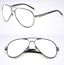 Load image into Gallery viewer, Oversized Al-mg Alloy Grey Frame Pilot Reading Glasses +0.75 +1 +1.25 +1.5 +1.75 +2 +2.25 +2.5 +2.75 +3 +3.25 +3.5 +3.75 +4 To+6