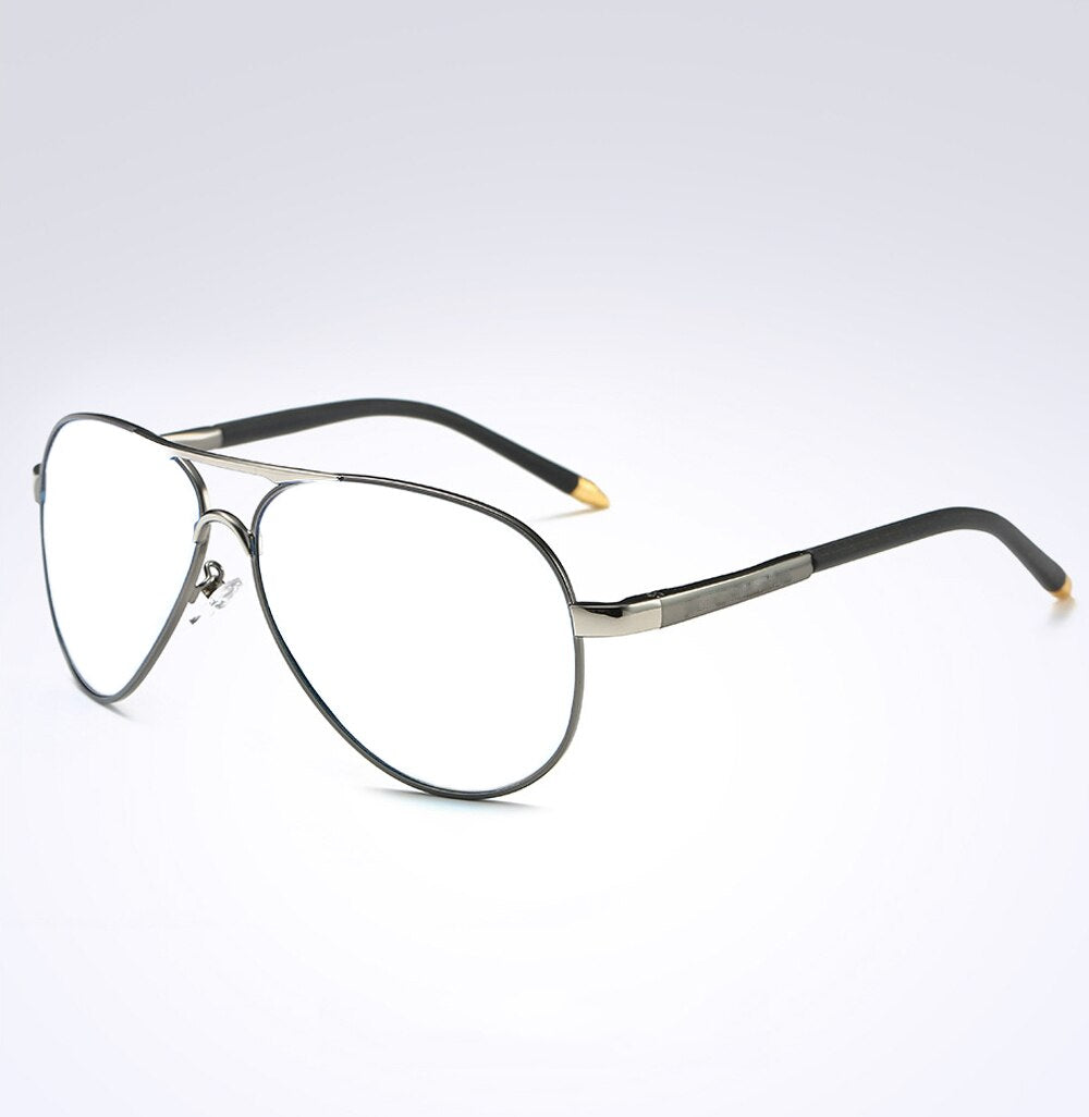Oversized Al-mg Alloy Grey Frame Pilot Reading Glasses +0.75 +1 +1.25 +1.5 +1.75 +2 +2.25 +2.5 +2.75 +3 +3.25 +3.5 +3.75 +4 To+6