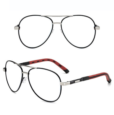 Oversized Al-mg Alloy Grey Frame Pilot Reading Glasses +0.75 +1 +1.25 +1.5 +1.75 +2 +2.25 +2.5 +2.75 +3 +3.25 +3.5 +3.75 +4 To+6