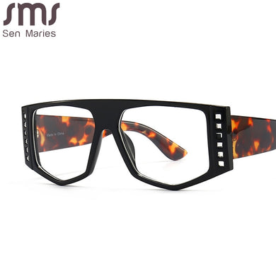 Oversized Anti Blue Glasses Men Women Big Frame Computer Eyeglasses UV400 Eyewear Brand Designer Daily Decorations