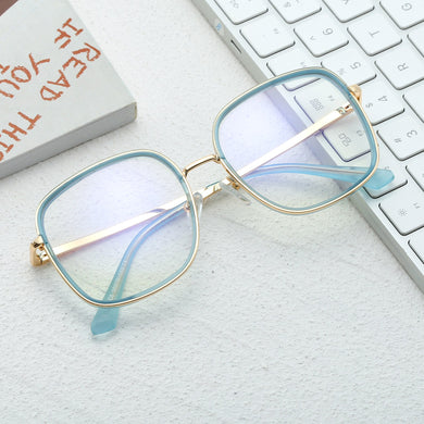 Oversized Big Frame Optical Glasses Frame for Women Eeywear Full Rim Square Blue Light Blocking Spectacles