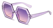 Carica l&#39;immagine nel visualizzatore di Gallery, Oversized Black Sunglasses For Women Chain Glasses Trends 2023  Brand Sun Glasses Female Beige Shades UV400