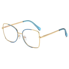 Carica l&#39;immagine nel visualizzatore di Gallery, Oversized Blue Light Blocking Eyeglasses Women Metal Glasses Frames Men Big Ladies Computer Glasses Retro Eyewear