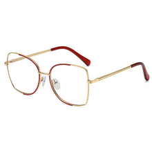 Carica l&#39;immagine nel visualizzatore di Gallery, Oversized Blue Light Blocking Eyeglasses Women Metal Glasses Frames Men Big Ladies Computer Glasses Retro Eyewear