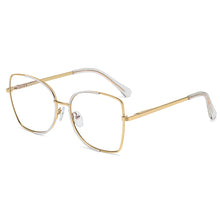 Carica l&#39;immagine nel visualizzatore di Gallery, Oversized Blue Light Blocking Eyeglasses Women Metal Glasses Frames Men Big Ladies Computer Glasses Retro Eyewear