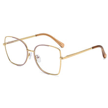 Carica l&#39;immagine nel visualizzatore di Gallery, Oversized Blue Light Blocking Eyeglasses Women Metal Glasses Frames Men Big Ladies Computer Glasses Retro Eyewear