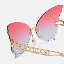 Load image into Gallery viewer, Oversized Butterfly Shades For Women  Sunglasses Women Trendy Metal Rimless Cat Eye Sun Glasses Bulk For Female UV400