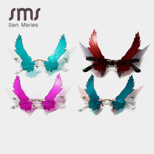 Load image into Gallery viewer, Oversized Butterfly Wing Shape Sunglasses Women  Red Rimless Personality Men Eagle Wing Glasses Shades UV400