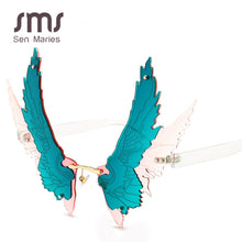 Load image into Gallery viewer, Oversized Butterfly Wing Shape Sunglasses Women  Red Rimless Personality Men Eagle Wing Glasses Shades UV400