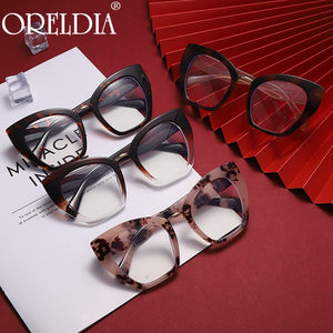 Oversized Cat Eye Anti Blue Light Optical Glasses Women Men Punk Optical Glasses Frames Prescription Spectacle Frames Unisex