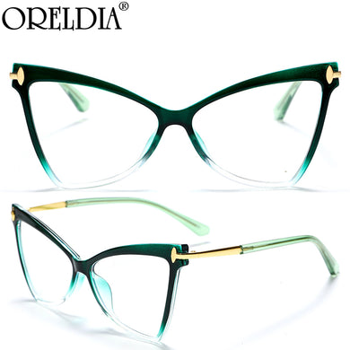 Oversized Cat Eye Anti-blue Optical Frames Glasses Women  TR90 Computer Eyewear Female Brand Eyeglasses UV400 Oculos