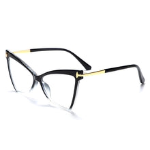 Load image into Gallery viewer, Oversized Cat Eye Anti-blue Optical Frames Glasses Women  TR90 Computer Eyewear Female Brand Eyeglasses UV400 Oculos