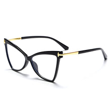 Load image into Gallery viewer, Oversized Cat Eye Anti-blue Optical Frames Glasses Women  TR90 Computer Eyewear Female Brand Eyeglasses UV400 Oculos
