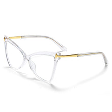 Load image into Gallery viewer, Oversized Cat Eye Anti-blue Optical Frames Glasses Women  TR90 Computer Eyewear Female Brand Eyeglasses UV400 Oculos