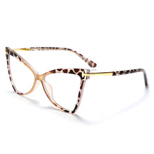 Load image into Gallery viewer, Oversized Cat Eye Anti-blue Optical Frames Glasses Women  TR90 Computer Eyewear Female Brand Eyeglasses UV400 Oculos