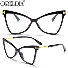 Load image into Gallery viewer, Oversized Cat Eye Anti-blue Optical Frames Glasses Women  TR90 Computer Eyewear Female Brand Eyeglasses UV400 Oculos