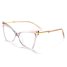 Load image into Gallery viewer, Oversized Cat Eye Anti-blue Optical Frames Glasses Women  TR90 Computer Eyewear Female Brand Eyeglasses UV400 Oculos
