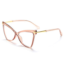 Load image into Gallery viewer, Oversized Cat Eye Anti-blue Optical Frames Glasses Women  TR90 Computer Eyewear Female Brand Eyeglasses UV400 Oculos