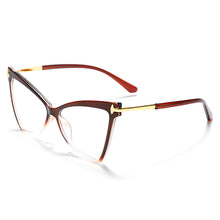 Load image into Gallery viewer, Oversized Cat Eye Anti-blue Optical Frames Glasses Women  TR90 Computer Eyewear Female Brand Eyeglasses UV400 Oculos