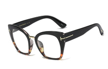 Load image into Gallery viewer, Oversized Cat Eye Glasses Frame Women Eyeglasses Red Transparent Lens Spectacle Frame Vintage