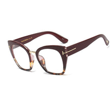 Load image into Gallery viewer, Oversized Cat Eye Glasses Frame Women Eyeglasses Red Transparent Lens Spectacle Frame Vintage