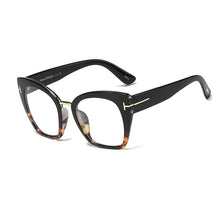 Load image into Gallery viewer, Oversized Cat Eye Glasses Frame Women Eyeglasses Red Transparent Lens Spectacle Frame Vintage