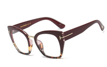 Load image into Gallery viewer, Oversized Cat Eye Glasses Frame Women Eyeglasses Red Transparent Lens Spectacle Frame Vintage