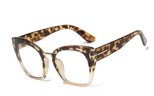 Load image into Gallery viewer, Oversized Cat Eye Glasses Frame Women Eyeglasses Red Transparent Lens Spectacle Frame Vintage