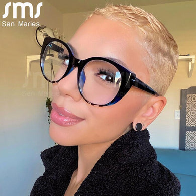 Oversized Cat Eye Optical Glasses Women Men Vintage Clear Glasses Eyeglasses Frame Transparent Lens Spectacle Frame Unisex