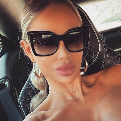 Oversized Cat Eye Sunglasses Women Shades Vintage  Square Eyewear Popular Sun Glasses UV400 oculos de sol feminino