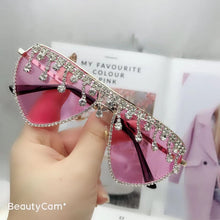 Load image into Gallery viewer, Oversized Cat Eye Sunglasses  Brand Shades for Women Steampunk Ladies Sun Glasses Party Eyewear Lunette De Soleil Femme