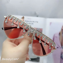 Load image into Gallery viewer, Oversized Cat Eye Sunglasses  Brand Shades for Women Steampunk Ladies Sun Glasses Party Eyewear Lunette De Soleil Femme