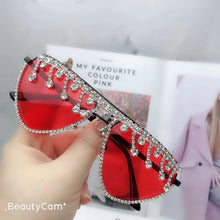 Load image into Gallery viewer, Oversized Cat Eye Sunglasses  Brand Shades for Women Steampunk Ladies Sun Glasses Party Eyewear Lunette De Soleil Femme