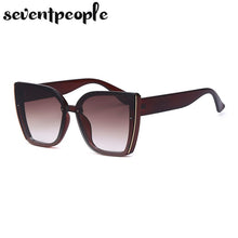 Load image into Gallery viewer, Oversized Cat Eye Sunglasses Women 2023  Brand Large Frame Square Sun Glasses For Men Retro Trendy Cateye Eyewear