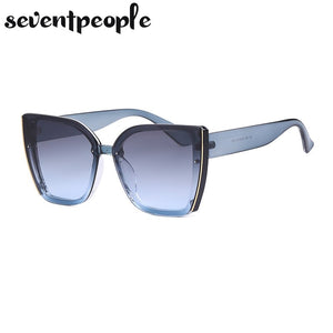 Oversized Cat Eye Sunglasses Women 2023  Brand Large Frame Square Sun Glasses For Men Retro Trendy Cateye Eyewear